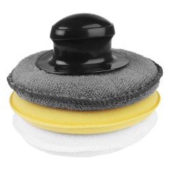 Carmotion Gąbka - aplikator obszyty mikrofibrą z uchwytem rzepowym, śr. 12,5 cm, 3 szt.