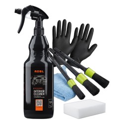 Zestaw do kokpitu auta – ADBL Interior Cleaner 1L + Pędzle + Mikrofibry