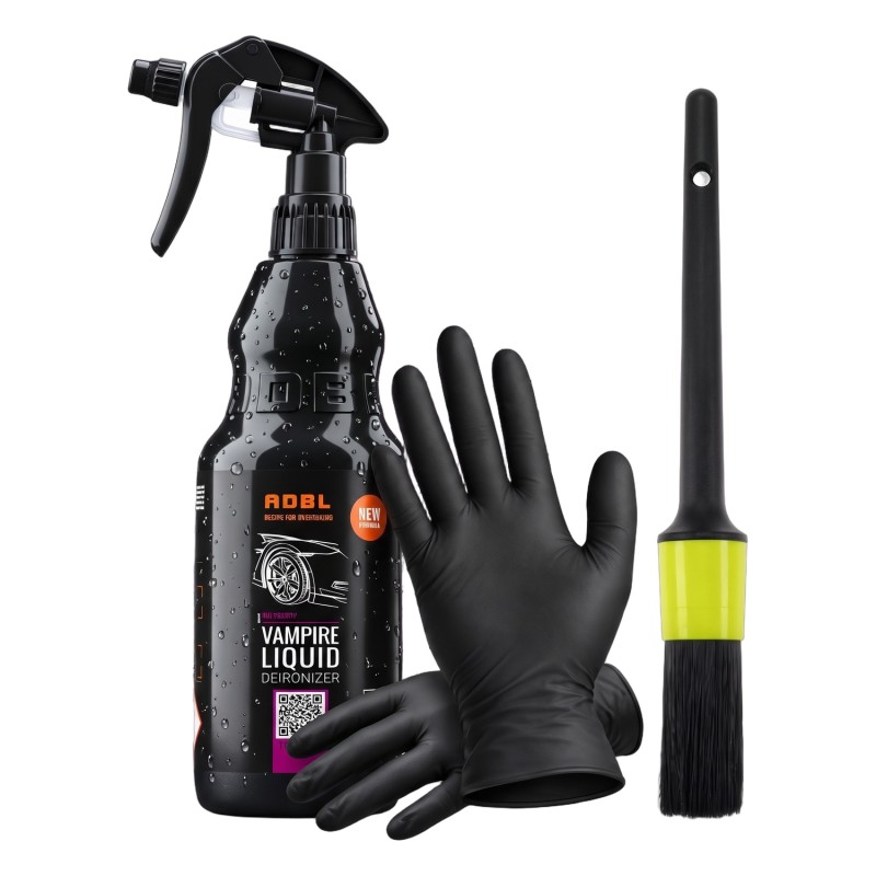 Zestaw do mycia felg – ADBL Vampire Deironizer 500ml + Pędzel detailingowy #12